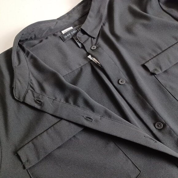 Joan Vass NY Long Sleeve Button Down Blouse - Picture 5 of 16